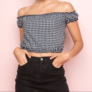 💔✖️SOLD✖️💔 Brandy Melville rio gingham top